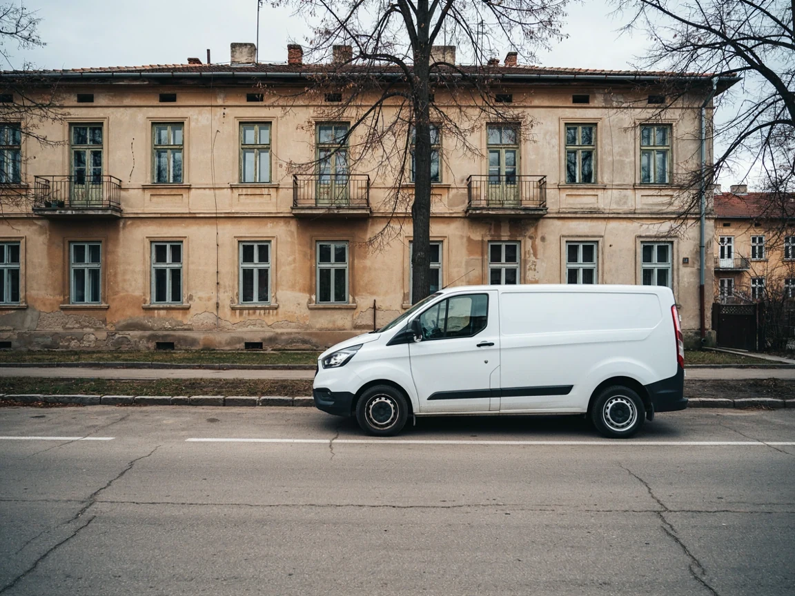 Jelöletlen autó egy debreceni utcán